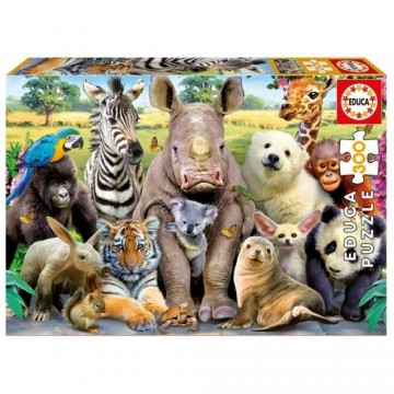 Puzle un domino komplekts Educa Animals (300 pcs)
