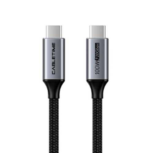 Extradigital Cable USB3.1, Type C - Type C, 10Gbps, 100W, 20V/ 5A, 4K/ 60HZ, 1m image 1