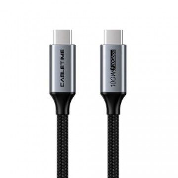 Extradigital Kабели USB3.1, USB-C - USB-C, 10Gbps, 100W, 20V/ 5A, 4K/ 60HZ, 1m