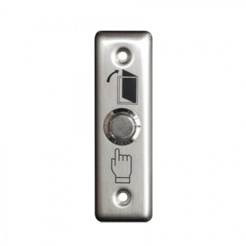Hismart Exit Button, Stainless Steel, flush mounted image 1