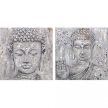 Glezna DKD Home Decor Buda (100 x 2.4 x 100 cm) (2 pcs)