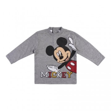 Bērnu Garpiedurkņu T-krekls Mickey Mouse Pelēks