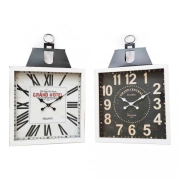Настенное часы DKD Home Decor Чёрный Белый Железо Деревянный MDF (60 x 6 x 89 cm) (2 pcs)