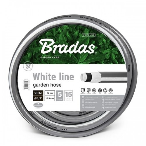 Bradas Dārza šļūtene WHITE LINE 5/8'-30 m, pelēka image 1