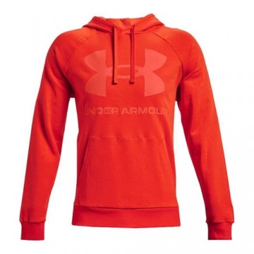 Vīriešu Sporta Krekls ar Kapuci Under Armour Rival Fleece Big Logo Oranžs