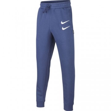 Garās sporta bikses Nike Swoosh Tumši zils