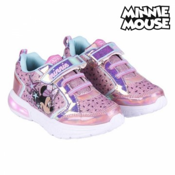 Sporta apavi ar LED Minnie Mouse Rozā