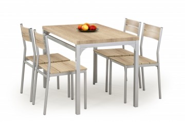 Halmar MALCOLM table + 4 chairs color: sonoma oak