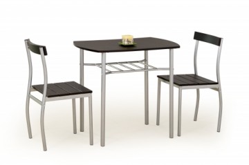 Halmar LANCE table + 2 chairs color: wenge