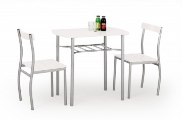 Halmar LANCE table + 2 chairs color: white