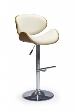 Halmar H44 bar stool color: walnut/creamy