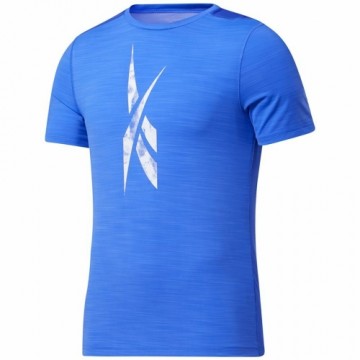 Vīriešu Krekls ar Īsām Piedurknēm Reebok Workout Ready Activchill Zils