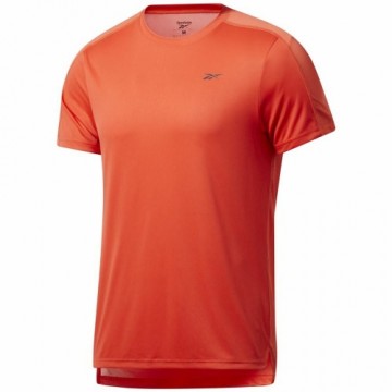 Vīriešu Krekls ar Īsām Piedurknēm Reebok Workout Ready Tech Oranžs