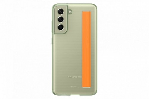 Samsung  Galaxy S21 FE Clear Strap Cover Case Olive Green image 1