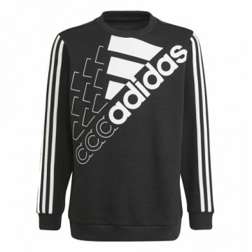 Bērnu Džemperis Adidas Essentials Logo K Melns