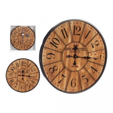 Gift Decor Sienas pulkstenis Melns Tumši brūns Metāls Koks (60 x 4,5 x 60 cm)