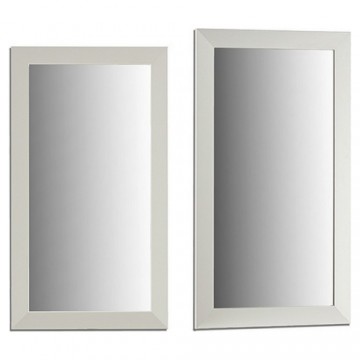 Gift Decor Sienas spogulis Koks Balts Stikls (1,5 x 84,5 x 64,5 cm)