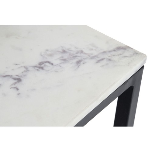 3 galdu komplekts DKD Home Decor Melns Balts Marmors Dzelzs (50 x 35 x 60.5 cm) (3 pcs) image 4