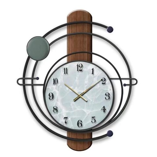 Настенное часы DKD Home Decor Чёрный Железо Деревянный MDF (60 x 4.5 x 60 cm) image 1