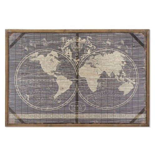 Glezna DKD Home Decor Pasaules Karte (120 x 4 x 80 cm) image 1