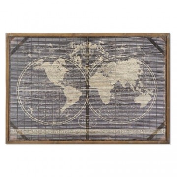 Glezna DKD Home Decor Pasaules Karte (120 x 4 x 80 cm)