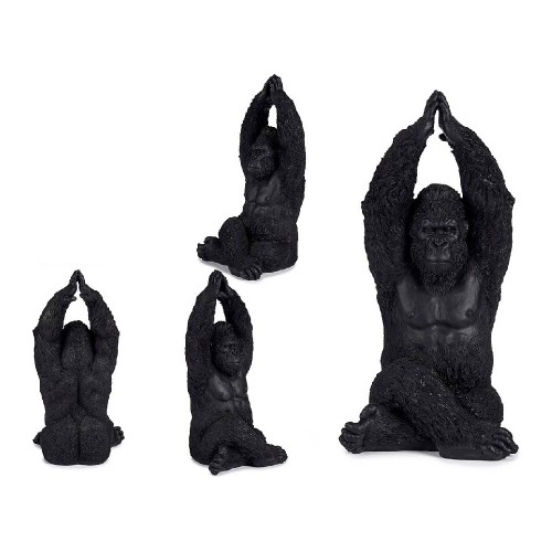 Gift Decor Dekoratīvās figūriņas Gorilla Melns Sveķi (18 x 36,5 x 19,5 cm) image 1