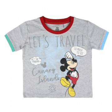 Krekls ar Īsām Piedurknēm Bērniem Mickey Mouse Pelēks