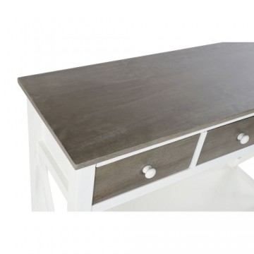 Mazs galdiņš DKD Home Decor Pelēks Balts Papele (100 x 32 x 85 cm)