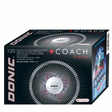 Table tennis ball DONIC P40+ Coach 1star 120pcs White