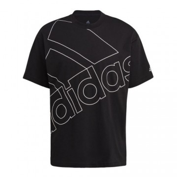 Vīriešu Krekls ar Īsām Piedurknēm Adidas Giant Logo Melns