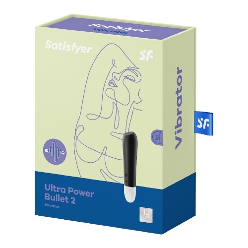 Lodveida Vibrators Ultra Power Satisfyer Melns image 1