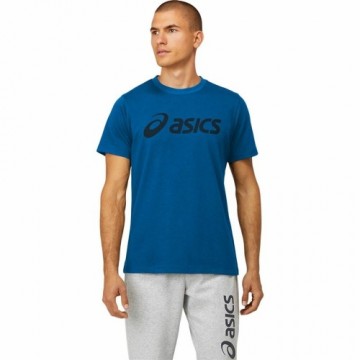 Vīriešu Krekls ar Īsām Piedurknēm Asics Big Logo Zils
