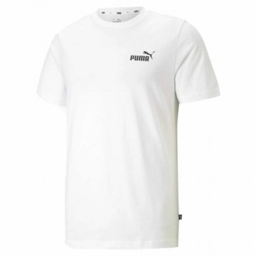 Vīriešu Krekls ar Īsām Piedurknēm Puma Essentials Small Logo Balts