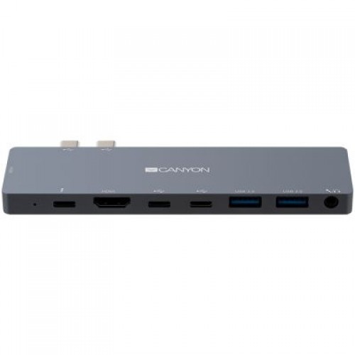 Canyon  DS-8 Multiport Docking Station with 8 port Space Gray image 1