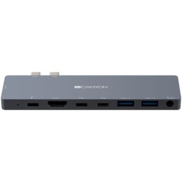 Canyon  DS-8 Multiport Docking Station with 8 port Space Gray