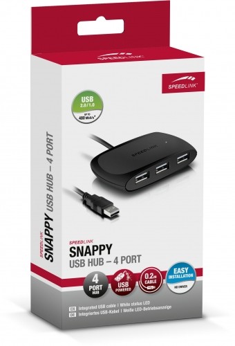 Speedlink USB hub Snappy Passive 4 portu USB 2.0 (SL-140011) image 2