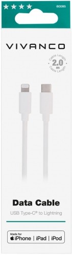 Vivanco cable USB-C - Lightning 2m (60085) image 2