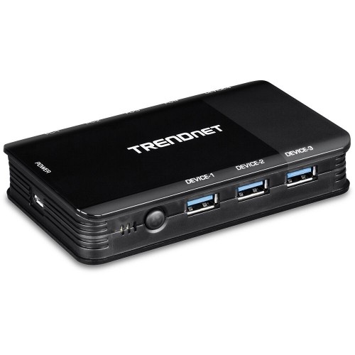 Slēdzis Trendnet TK-U404 USB Melns image 1