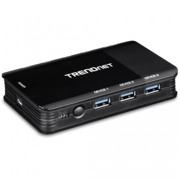 Переключатель Trendnet TK-U404 USB Чёрный
