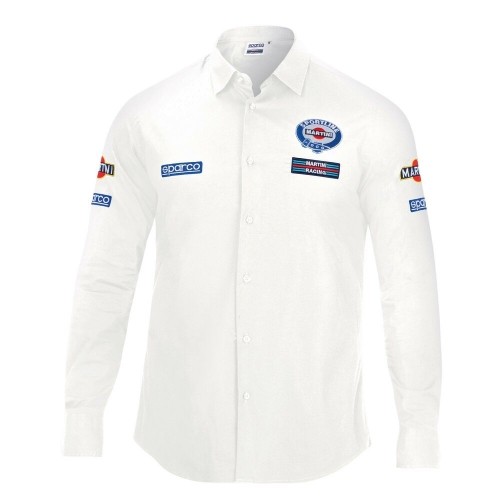 Vīriešu Krekls ar Garām Piedurknēm Sparco Martini Racing XL Izmērs Balts image 1