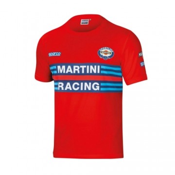 Vīriešu Krekls ar Īsām Piedurknēm Sparco Martini Racing Sarkans M Izmērs