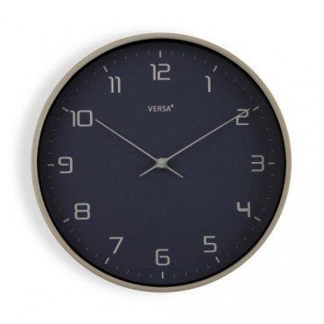 Bigbuy Home Настенное часы Синий Деревянный PU (30,5 x 4,3 x 30,5 cm)