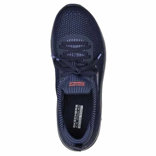 Беговые кроссовки для взрослых Skechers Engineered Flat Knit W Синий image 2