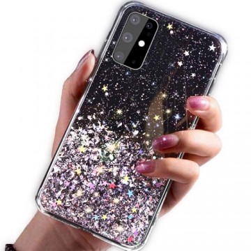Fusion Accessories Fusion Glue Glitter Back Case Silikona Aizsargapvalks Apple iPhone 12 Pro Max Melns