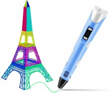 Fusion Accessories Fusion 3D printēšanas pildspalva dažādu figūru izgatavošanai no PLA / ABS materiāliem (Ø 1.75mm) zila