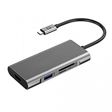 Extradigital Adapter USB Type-C - 3 x USB 3.0, Type-C PD, HDMI, SD, TF