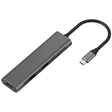 Extradigital Adapter USB Type-C - 2 x USB 3.0, Type-C PD, HDMI