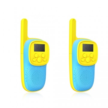 Fusion Accessories Fusion Clear Sound bērnu rācija ar 1–3 km darbības rādiusu / LED lukturīti / uzlādējamu akumulatoru (zili-dzeltens)