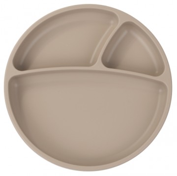MINIKOIOI stay-put suction divided plate, Bubble Beige, 101050008