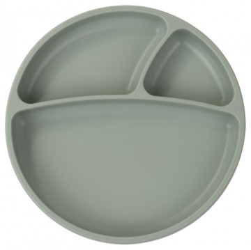 MINIKOIOI stay-put suction divided plate, River Green, 101050007